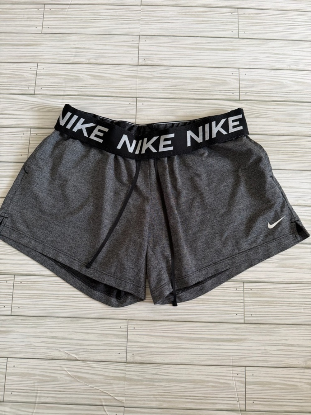 Nike | Grey Dri-Fit Elastic Waist Foldover Athletic Short - Size M - Picture 2 of 4